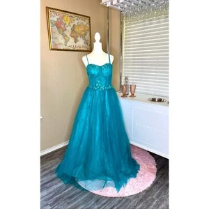 Women’s spaghetti strap Glitter tulle prom dress - Picture 1 of 6