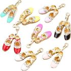 30Pcs 25x16mm Ballet Shoe Enamel Charms Colorful Shoe Pendant Jewelry DIY  Women