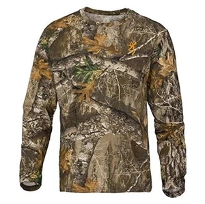 Browning Wasatch Camo Long Sleeve T-Shirt Large PATTERN REAL TREE Cotton - Picture 1 of 1