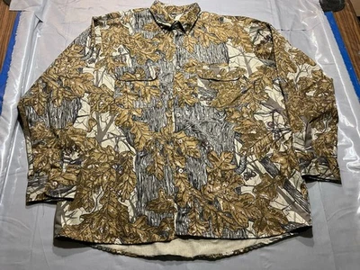 Vintage Woodseye Camo Camouflage Pattern Button Up Shirt Hunting Mens XL - Image 1 of 4