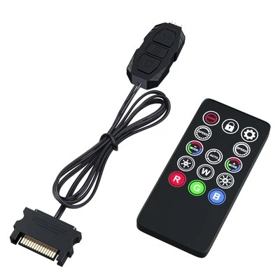 Kit Controlador Ventiladores PC Mini ARGB para Ventiladores Estuche Arco Iris PC Arco Iris Tira LED C Foto 1 de 4