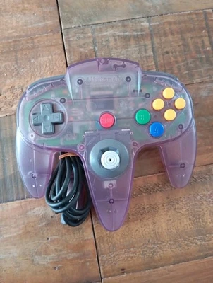 manette controller  Nintendo N64 Violette Transparente  - Photo 1/4