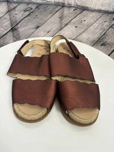 SANDALIAS PLANAS KMB ANTHROPOLOGIE MOLLIE CUERO BROZNE TALLA 41 US 10.5 - Imagen 1 de 6