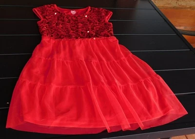 Vestido Natal Red Wonder Nation tamanho G/G (10/12) meninas, Natal vermelho com seda - Imagem 1 de 2