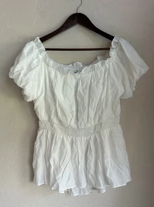 Scarlett Darkness Top Renaissance Victorian Medieval Steampunk L NWT White - Picture 1 of 9