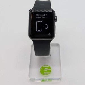 Bracelet sport GPS uniquement Apple Watch Series 3 42 mm noir aluminium gris A1859 - Photo 1 sur 5