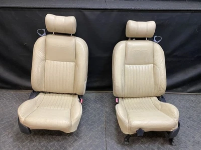 02-05 FORD THUNDERBIRD ASIENTOS DELANTEROS ELÉCTRICOS CONDUCTOR Y PASAJERO CUERO ROBLE CLARO BQ Foto 1 de 4