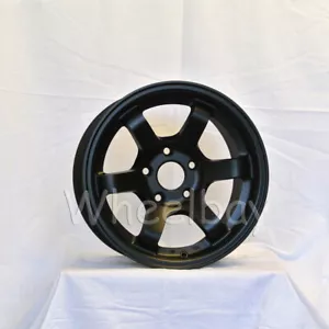 4 PCS ROTA WHEEL GRID CONCAVE 15X8 5X100 +20 57.1 SBLACK 14.6 LBS - Picture 1 of 4