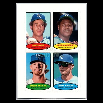 Estampillas de béisbol 2023 Topps Heritage 1974 74BS-57-60 Otis Mayberry Witt Jr Waters Foto 1 de 2