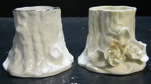 Vintage (2) Royal Worcester Bone China Stump Vases #3098 (2) Styles 2.25"x3" Exc - Picture 1 of 10