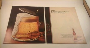 Vtg 1970 Print AD - SCHAEFER LAGER BEER 16"X11" (1842 WAS GOOD YEAR FOR DRINKERS - Picture 1 of 1