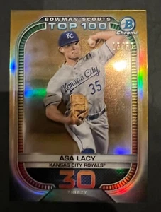 2021 Bowman Chrome Scouts Top 100 Oro Rifrattore Asa Lacy #30 15/50 - Foto 1 di 2