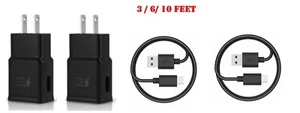2Set Fast Charge Wall Charger+ Type-C Cable For Samsung Galaxy A20 A30 A50 A70 - Picture 1 of 5