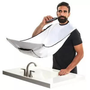 Beard Apron Cape for Men Shaving and Trimming with Suction Cups Adjustable - New - Picture 1 of 7