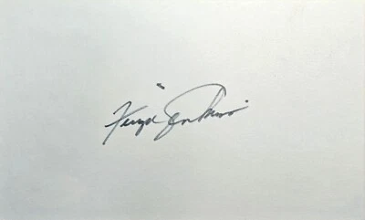 Fergie Jenkins HOF Chicago Cubs 1966-1973 Signed 3x5 Index card JSA COA AQ52922 - Image 1 of 3