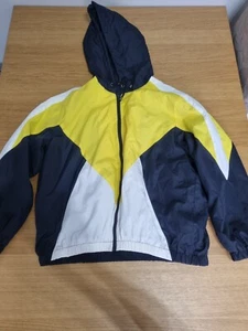 Topshop Size Medium (12/14) Black/White & Yellow Raincoat Jacket - Picture 1 of 4