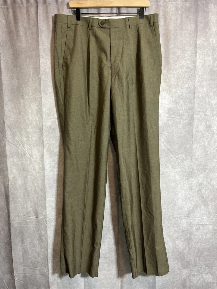 Ferrecci Collection Trousers Men's Gray Size 44R 38x35 Italian Dress Pants NWT - Image 1 of 4