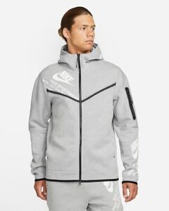 Nike Sportswear Tech Fleece Hoodie Full Zip Mens SZ L Grey DM6474-063 NWT