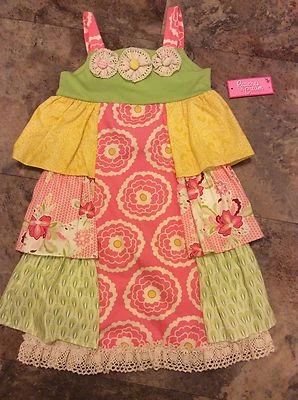 Boutique Peaches N Cream Tiered Dress- NWT- Size 5 (Original Retail $94) - Image 1 of 4
