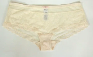 M & S size 14 NO VPL low rise boy short knickers panties stretchy briefs Cream - Picture 1 of 3