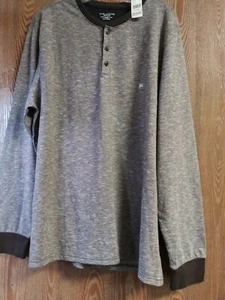 Structure Slim Fit Young Men's Black Coffee Henley Size XXL - Picture 1 of 3