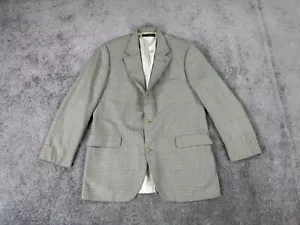 Brooks Brothers Blazer 44 L Cream Wool Silk Prince Of Whales Joshua Sport Coat - Picture 1 of 19