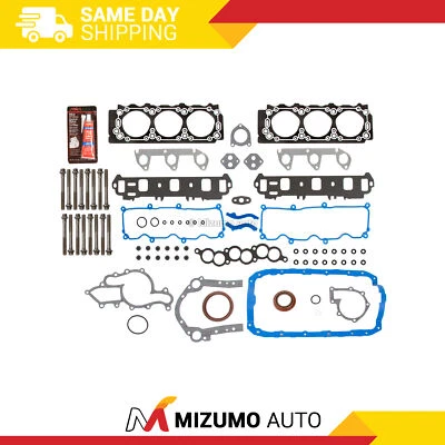 Full Gasket Set Head Bolts Fit 91-95 3.0L Ford Mercury OHV VIN U 1 - Image 1 of 4