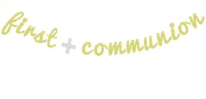 First Communion Banner On Your Confirmation God Bless/Baptism/Christening Day... - Picture 1 of 6