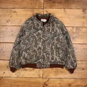 Vintage Mossy Oak Bomberjacke L 90s RealTree USA Made Camouflage Braun - Bild 1 von 8