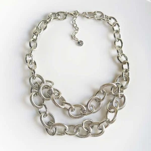 Collar de cadena de 20" Talbots Hip Hop llamativo elegante para mujer fiesta vacaciones joyería - Imagen 1 de 4