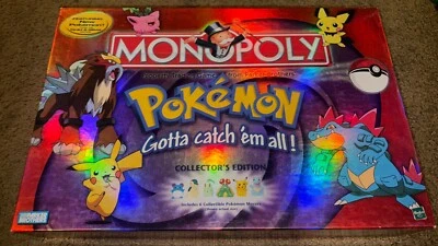 Настольная игра Pokemon Monopoly коллекционное издание 2001 неполное прочтенное описание - Изображение 1 из 4