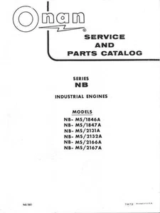 Manual de servicio de motor industrial serie ONAN NB - Imagen 1 de 1