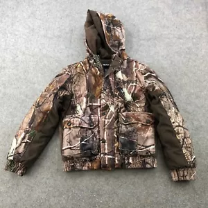 Real Tree Jacket Boys Medium Real Tree AP Camouflage Full Zip Hooded - Picture 1 of 10