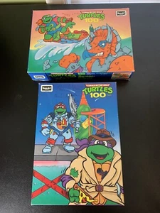 Vintage Complete 90s TMNT Teenage Mutant Ninja Turtles 100 Pc Puzzle Box Display - Picture 1 of 19