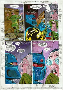 BATMAN DETECTIVE COMICS #676 COLOR PRODUCTION ART SIGNED ADRIENNE ROY COA PG 9 - Picture 1 of 3
