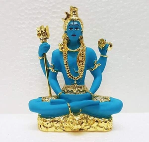 Lord Shiva Idol Statue Blue - 3 inches Height - Foto 1 di 3