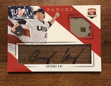 Anthony Kay 2015 USA Baseball Collegiate Auto Jersey #14 Toronto Blue Jays /99