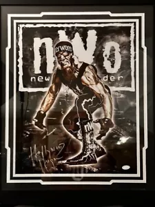 Hollywood Hulk Hogan Neu ohne Etikett maßgeschneidert 23 x 27 gerahmtes Foto WWE (JSA) - Bild 1 von 6