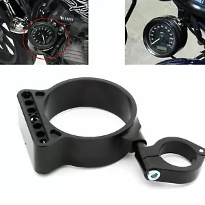 Black Speedometer Relocation Mount Bracket For Harley Sportster XL 1200 883 Iron - Foto 1 di 7