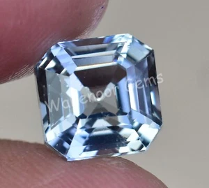 Natural Greenish Tanzanite 6.45 Ct Asscher Cut Certified Loose Gemstone - Bild 1 von 7