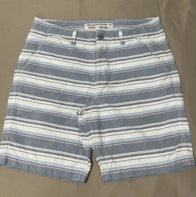 American Eagle Outfitters 短款经典合身多色条纹男式 34 码 — 第 1/4 张图片