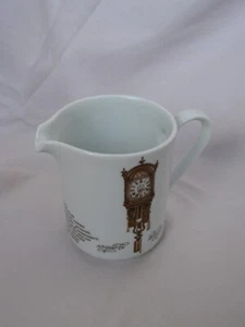 Mitterteich Porzellan Milchkanne 150ml. Douwe Egberts Holland. Motiv Standuhr. - Bild 1 von 3