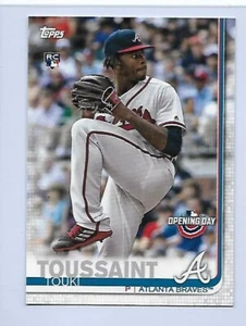 Tarjeta de novato Touki Toussaint 2019 Topps Opening Day Atlanta Braves #178 - Imagen 1 de 2