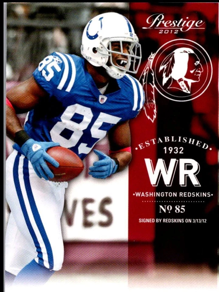 2012 Panini Prestige Pierre Garcon Washington Redskins #85 - Image 1 of 2