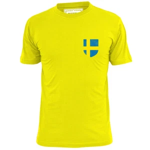 Camiseta de fútbol con insignia de escudo de bolsillo de Suecia para hombre - Imagen 1 de 2