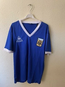 CAMISETA Re-edición LeCOQ 1/2 Final World Cup 1986 ARGENTINA 10 (MARADONA) "M" - Picture 1 of 6