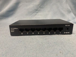 Unbranded 8 port 10/100 Fast Internet switch- Used. Power supply included. - Picture 1 of 7