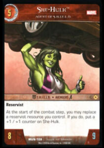 VS System: She-Hulk, Agent of S.H.I.E.L.D. [Played] Marvel Universe TCG CCG Clas