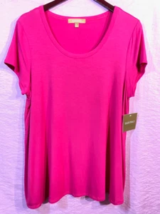 NWT~Ellen Tracy~New Fuchsia/Sheer Back~Size L - Picture 1 of 4