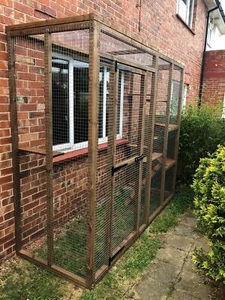 Catio Cat Lean Too Run 6ft x 3ft x 7.5ft Cat Safe Pen Kitten Enclosure Cattery - Picture 1 of 5